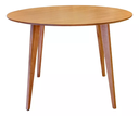 Ver imagem 1 de Mesa de Madeira Redonda de 80cm na Cor Freijó