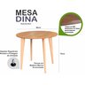 Mesa de Madeira Redonda de 80cm na Cor Freijó - 5