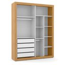 Ver imagem 5 de Berço Americano com Capitonê New Boucle e Guarda Roupa Tutto New 4 Portas Freijó - Matic