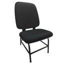 Ver imagem 1 de Cadeira Reforçada para Obeso Cadeirão Fixo Maxx Suporta até 180 Kg Estofada Tecido Js Preto