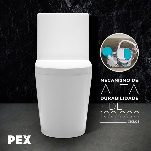 Vaso Sanitário Monobloco PEX Nero produzido em Cerâmica - 3