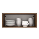 Ver imagem 4 de Armário de Cozinha Aéreo 80 cm 1 Porta Basculante Rustic/Preto Agata Madesa