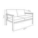 Ver imagem 4 de Conjunto para Jardim com 1 Sofá 2 Poltronas e 1 Mesa de Alumínio Oasis Cinza/Grafite