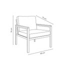 Ver imagem 5 de Conjunto para Jardim com 1 Sofá 2 Poltronas e 1 Mesa de Alumínio Oasis Cinza/Grafite