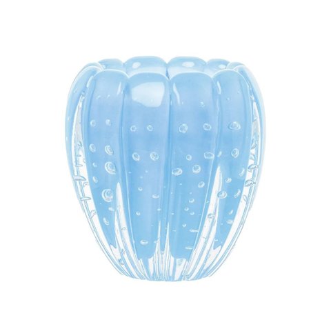 Cachepot Decoração em Murano Azul Bebê Nino P