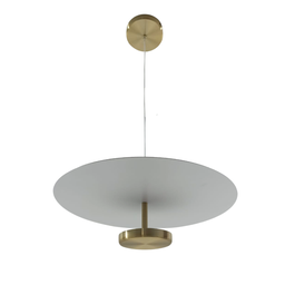 Pendente Led Slice Redondo 3000k 24w Branco e Dourado Spotline - 3