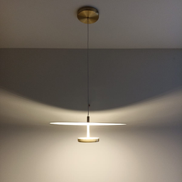 Pendente Led Slice Redondo 3000k 24w Branco e Dourado Spotline - 6