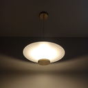 Ver imagem 4 de Pendente Led Slice Redondo 3000k 24w Branco e Dourado Spotline
