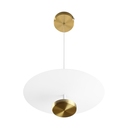 Ver imagem 1 de Pendente Led Slice Redondo 3000k 24w Branco e Dourado Spotline