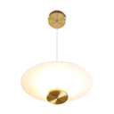 Ver imagem 2 de Pendente Led Slice Redondo 3000k 24w Branco e Dourado Spotline