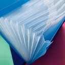 Ver imagem 4 de Kit 3 Pastas Sanfonadas Porta Cheques Recibos 12 Divisórias e Elástico Dello Cores Sortidas