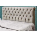 Ver imagem 5 de Painel de Cama Box Estofada Casal Imperatriz Plus Suede Marrom Taupe - Simbal