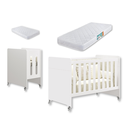 Ver imagem 5 de Quarto de Bebê Berço Evolution + Cômoda 1 Porta 3 Gavetas Classic Branco + 2 Colchões