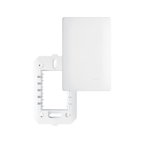 Placa Cega com Suporte Fame Habitat 4x2 Branco