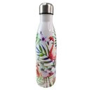 Ver imagem 1 de Garrafa Termica Estampada Flores Flamingo 500ml Inox Floral Florido Conserva Agua Gelada Suco Cha Ac