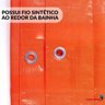 Lona Plástica Impermeável Laranja 5 X 3 Metros 70gsm 100 Micras com Ilhós Reforçados - 8