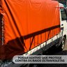 Lona Plástica Impermeável Laranja 5 X 3 Metros 70gsm 100 Micras com Ilhós Reforçados - 10
