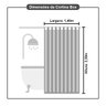 1 Cortina Box Banheiro Pvc Grossa Antimofo Ilhós Az 140x230 - 6