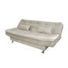 Sofá Cama Com Pés De Alumínio Salomé Veludo Light Bege - 3