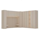 Ver imagem 3 de Guarda Roupa Planejado Canto Linear 12 Portas 9 Peças Samambaia CabeCasa MadeiraOriginals Off White