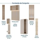 Ver imagem 7 de Guarda Roupa Planejado Canto Linear 12 Portas 9 Peças Samambaia CabeCasa MadeiraOriginals Off White
