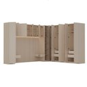 Ver imagem 4 de Guarda Roupa Planejado Canto Linear 12 Portas 9 Peças Samambaia CabeCasa MadeiraOriginals Off White
