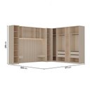 Ver imagem 6 de Guarda Roupa Planejado Canto Linear 12 Portas 9 Peças Samambaia CabeCasa MadeiraOriginals Off White