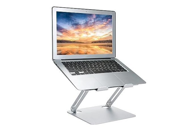 Suporte De Alumínio Notebook Macbook Ajustável 11" a 17" Prata Kingo M2 - 6