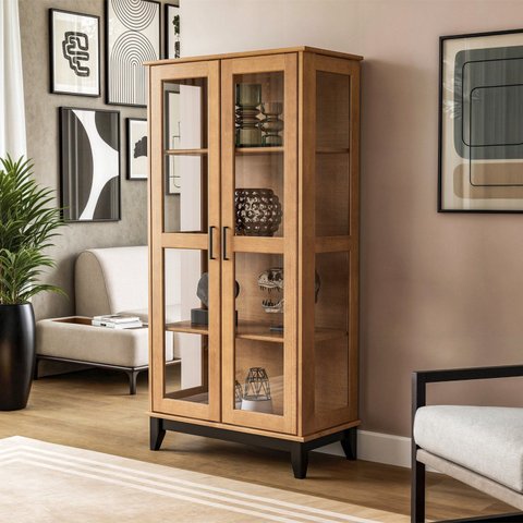 Cristaleira para Sala de Jantar 02 Portas Nature