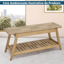 Ver imagem 4 de Banco Lami Nacional Móveis 100cm (larg) Madeira Eucalipto Amêndoa Assento Cordas Fibra de Celulose