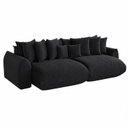Ver imagem 3 de Sofá Retrátil 4 Lugares Veludo Armani 2,50 Mts Preto