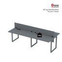 Ver mais imagens de Plataforma Dupla Escrivaninha Tub Corporativa Light 4 Lugares 220cm Industrial Grafito Cinza