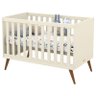 Berço Americano Off White com Cômoda Infantil Retro Gold Freijó Off White Eco Wood e Colchão - Matic - 2