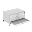 Ver imagem 4 de Mapoteca Mont 5 Gavetas 71,3cm x 120,4cm Aço Cinza/Branco