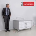 Ver imagem 5 de Mapoteca Mont 5 Gavetas 71,3cm x 120,4cm Aço Cinza/Branco