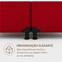 Ver imagem 3 de Cama Box Queen Zeus (Colchao + Base) 158x198 Molas Ensacadas Vermelho Bacetto