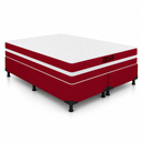 Ver imagem 2 de Cama Box Queen Zeus (Colchao + Base) 158x198 Molas Ensacadas Vermelho Bacetto