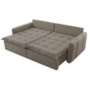 Ver imagem 5 de Sofá Cama Veludo em Madeira Eucalipto 220cm Braço 20cm Arizona Meu Sofá Online