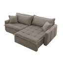 Ver imagem 4 de Sofá Cama Veludo em Madeira Eucalipto 220cm Braço 20cm Arizona Meu Sofá Online