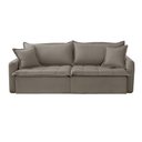 Ver imagem 6 de Sofá Cama Veludo em Madeira Eucalipto 220cm Braço 20cm Arizona Meu Sofá Online