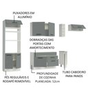 Ver imagem 5 de Armário de Cozinha Completa 290cm Branco/Cinza Agata Madesa 02