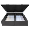 Ver imagem 3 de Base Box Baú para Cama Casal Queen 158x198cm Bipartido Liz S05 Sintético Cinza - Mpozenato