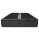 Ver imagem 6 de Base Box Baú para Cama Casal Queen 158x198cm Bipartido Liz S05 Sintético Cinza - Mpozenato