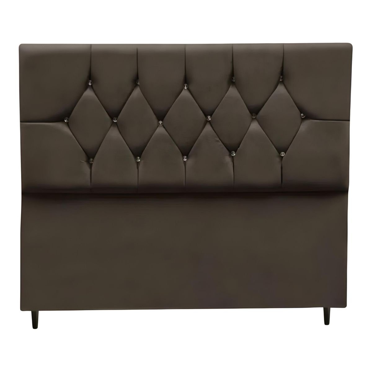 Cabeceira Cama Box Estofada Solteirão 100 Cm Suede Isabela:marrom