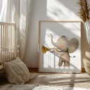 Ver imagem 4 de Kit 3 Quadros Decorativos Infantil | Safari - Instrumentos NO2 - 40x60 - Moldura Madeira