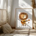 Ver imagem 2 de Kit 3 Quadros Decorativos Infantil | Safari - Instrumentos NO2 - 40x60 - Moldura Madeira