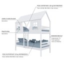 Ver imagem 4 de Beliche Casinha Encantada Madeira Maciça Branco Housin