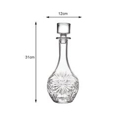 Licoreira Whisqueira Cristal Oasis Garrafa Decanter Vinho Whisky Licor Cachaça Adega Bar 1Litro - 4