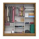 Ver imagem 2 de Guarda-Roupa Casal 3 Portas com Espelho Porto Premium Espresso Móveis Marrom/Cinamomo