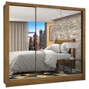 Ver imagem 3 de Guarda-Roupa Casal 3 Portas com Espelho Porto Premium Espresso Móveis Marrom/Cinamomo